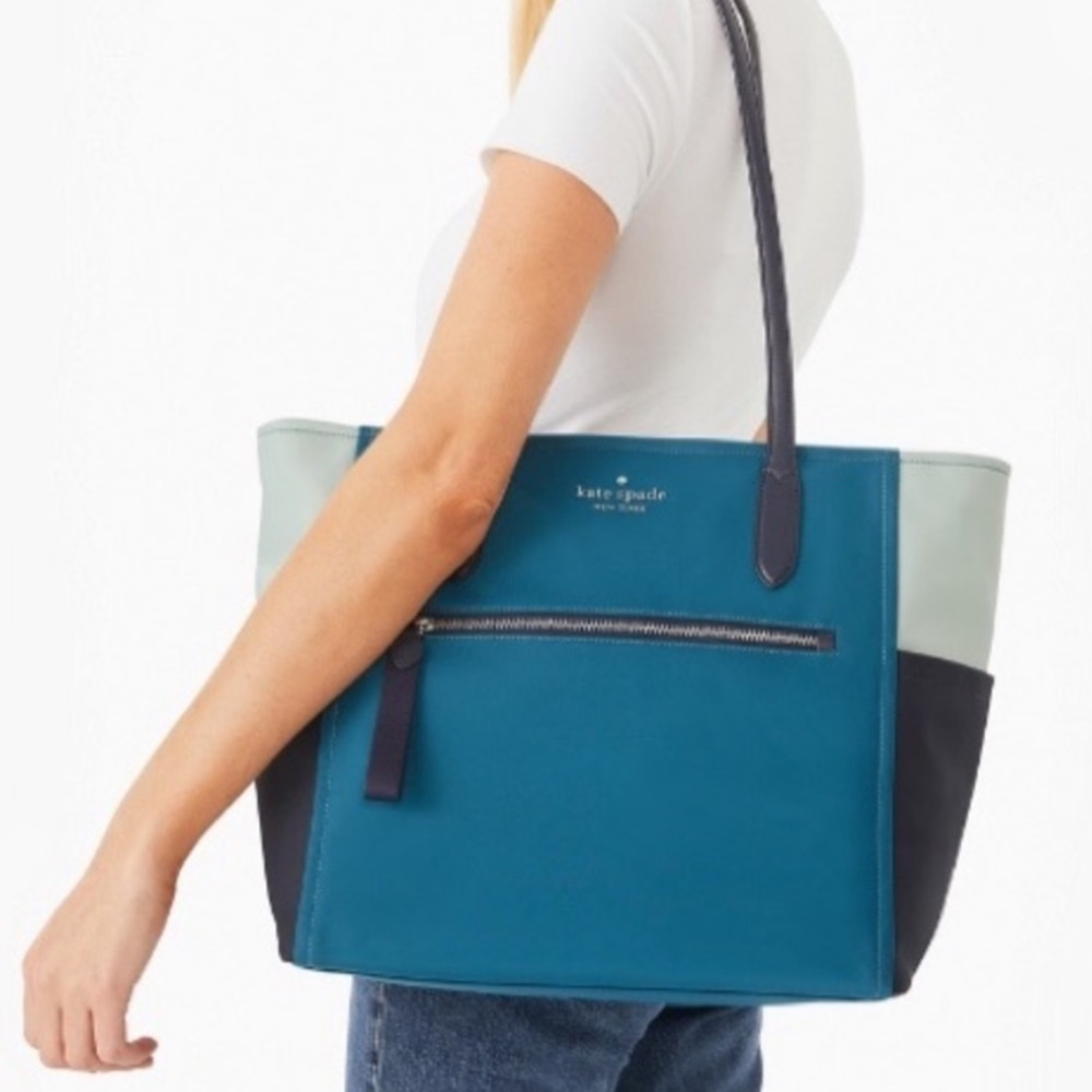 KS ♠️ Chelsea Tricolorblock Nylon Large Tote